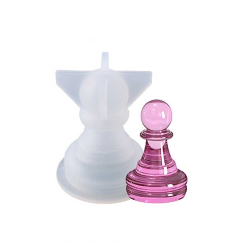 Moule silicone pour réaliser le pion 3D de l'échiquier  31x21 mm en résine x1