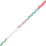 Perles rondelles facettées - rondes aplaties 3x2.5 mm - Opaque pastel mat x45cm|raw }}