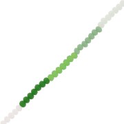 Perles rondelles facettées - rondes aplaties 3x2.5mm - Opaque Multi-vert mat x45cm|raw }}