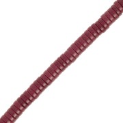 Perles rondelles Heishi imit pierre gemme 5x1.5mm Agate teintée Bordeaux x40cm