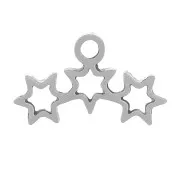Breloque étoiles 6.5x11 mm - Acier inoxydable 304 x1
