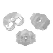 Poussoirs - Poussettes pour clous d'oreilles 5x4 mm - Argent 925 x10|raw }}