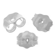 Poussoirs - Poussettes pour clous d'oreilles 5x4 mm - Argent 925 x10