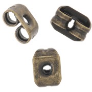 Poussoirs - Poussettes pour clous d'oreilles 5x3 mm - Bronze x10