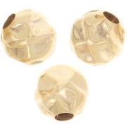 Perles rondes effet froissé 5 mm - Gold filled (or laminé)  x5