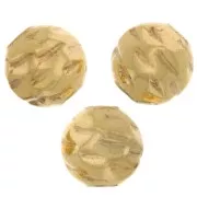 Perle ronde effet froissé 6 mm - Gold filled (or laminé)  x1