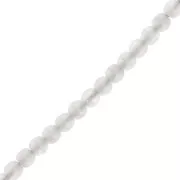 Perles rondes en verre recyclé tchèque 3 mm - Alabaster Grayish x50