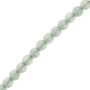 Perles rondes en verre recyclé tchèque 3 mm - Alabaster Fern Green x50