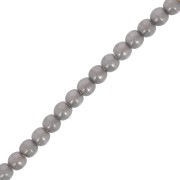 Perles rondes en verre recyclé tchèque 3 mm - Alabaster Charcoal Grey x50