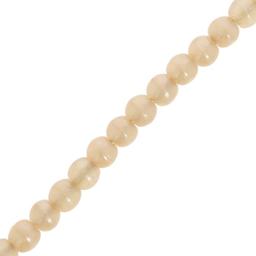 Perles rondes en verre recyclé tchèque 3 mm - Alabaster Light Peach x50