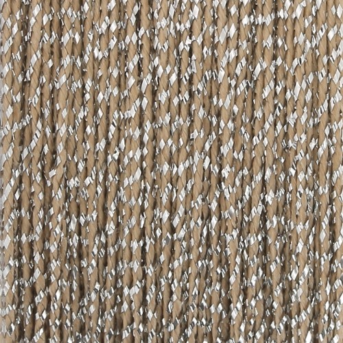 Bobine de fil Luxor fabrication italienne 0.5 mm - Marron clair - Argenté x50m