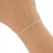 Chaîne maille Forçat 1.65 mm - Placage Argent fin x50cm