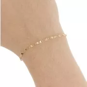 Chaîne maille fantaisie 2 mm - Acier inoxydable 304L Doré x99cm