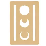 Intercalaire tissage Miyuki 11/0 exclu Perles & Co Lune 16x11 mm - Doré à l'or fin