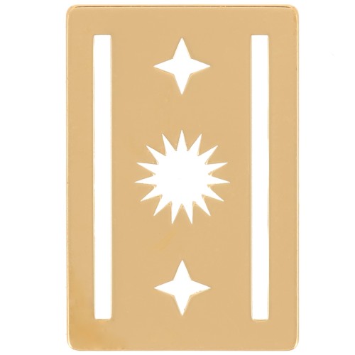 Intercalaire tissage Miyuki 11/0 exclu Perles & Co Soleil 16x11 mm Doré à l'or fin