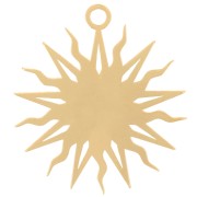 Pendentif soleil 16 mm - exclu Perles&Co - Doré à l'or fin x1|raw }}