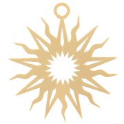 Pendentif soleil évidé 16 mm - exclu Perles&Co - Doré à l'or fin x1|raw }}