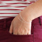 Bracelet jonc fin 59 mm - Argent 925 x1