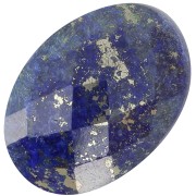 Cabochon ovale facetté 18x13 mm en pierre gemme - Lapis lazuli x1|raw }}