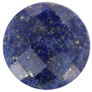 Cabochon rond facetté 15 mm en pierre gemme - Lapis lazuli x1