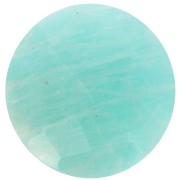 Cabochon rond facetté 15 mm en pierre gemme - Amazonite x1|raw }}
