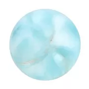 Cabochon rond 10 mm en pierre gemme - Larimar x1