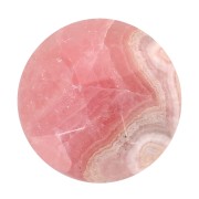 Cabochon rond facetté 10 mm en pierre gemme - Rhodochrosite x1