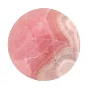 Cabochon rond facetté 10 mm en pierre gemme - Rhodochrosite x1