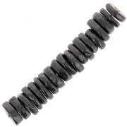 Perles Heishi rondelles en pierre gemme 4.5x1.5 mm - Onyx noir x20|raw }}