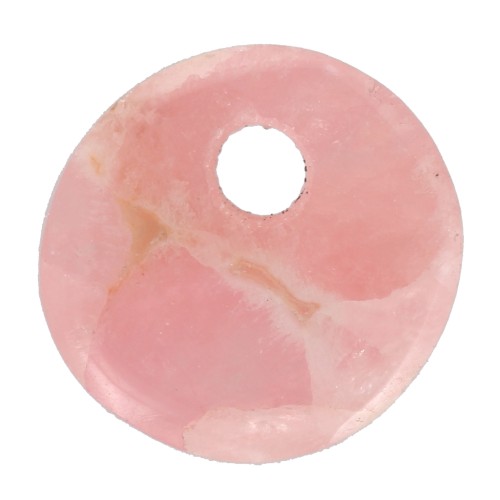 Sequin rond 6 mm en pierre gemme - Rhodochrosite x1