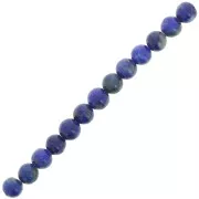 Perles rondes 3 mm pierre gemme - Lapis lazuli x25
