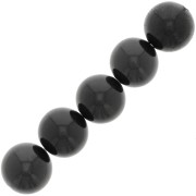 Perles rondes 10 mm pierre gemme - Spinelle noir x5