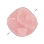Perle carrée 6 mm facettée en pierre gemme - Rhodochrosite x1|raw }}
