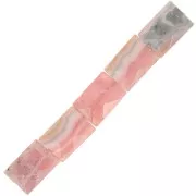 Perle rectangle 7x5 mm facettée en pierre gemme - Rhodochrosite x1