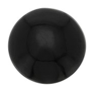 Cabochon rond 8 mm en pierre gemme - Spinelle noir x1
