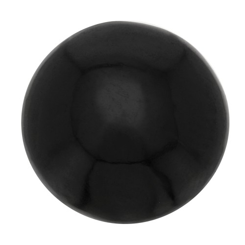 Cabochon rond 10 mm en pierre gemme - Spinelle noir x1