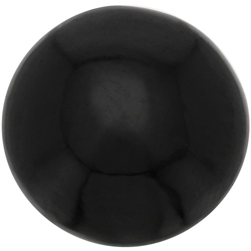 Cabochon rond 12 mm en pierre gemme - Spinelle noir x1