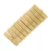 Perles rondelles Heishi - disque plat 4x0.9 mm - Acier inoxydable 304 Doré x10