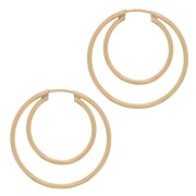 Créoles double à décorer 24 mm en Gold filled (or laminé)  x2