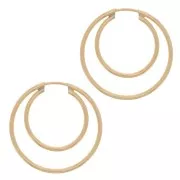 Créoles double à décorer 24 mm en Gold filled (or laminé)  x2