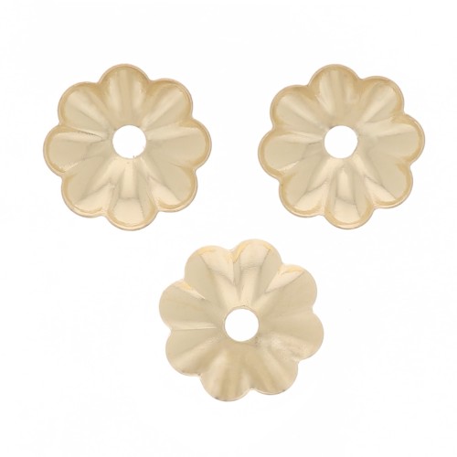 Coupelles fleurs 5 mm en Gold filled (or laminé) x10