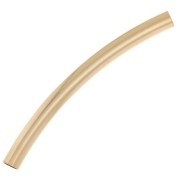 Perle tube incurvé 50x4 mm en Gold filled (or laminé)  x1