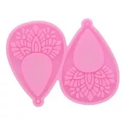 Moule silicone - boucles d'oreilles ethnique pour résine époxy et poudre céramique