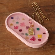 Moule silicone pour réaliser un plateau ovale en résine 17.5x9 cm x1