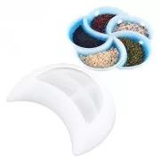 Moule silicone pour réaliser une coupelle forme demi-lune en résine 11.5x7 cm