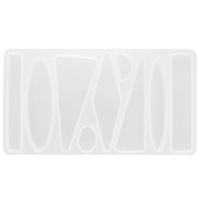 Moule silicone pour réaliser 9 formes géométrique évidée pour barrette en résine|raw }}