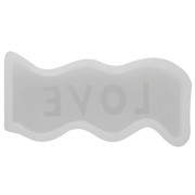 Moule savon en silicone - forme de vague avec mot Love 12x4.5 cm Transparent|raw }}