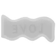 Moule savon en silicone - forme de vague avec mot Love 12x4.5 cm Transparent