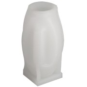 Moule bougie en silicone - visage abstrait 3D - 9x5 cm Transparent x1