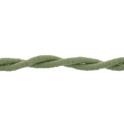 Perles Heishi rondelles  en pâte polymère 3x1 mm - Olive x45cm|raw }}